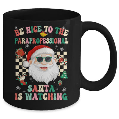 Be Nice To The Paraprofessional Santa Christmas Xmas Groovy Mug | teecentury