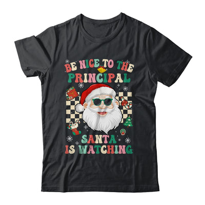 Be Nice To The Principal Santa Christmas Xmas Groovy Shirt & Sweatshirt | teecentury