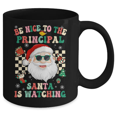 Be Nice To The Principal Santa Christmas Xmas Groovy Mug | teecentury