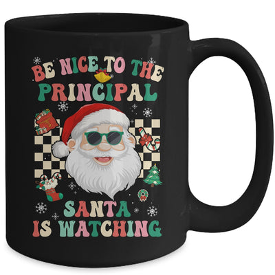 Be Nice To The Principal Santa Christmas Xmas Groovy Mug | teecentury
