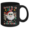 Be Nice To The SLP Teacher Santa Christmas Xmas Groovy Mug | teecentury