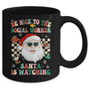 Be Nice To The Social Worker Santa Christmas Xmas Groovy Mug | teecentury
