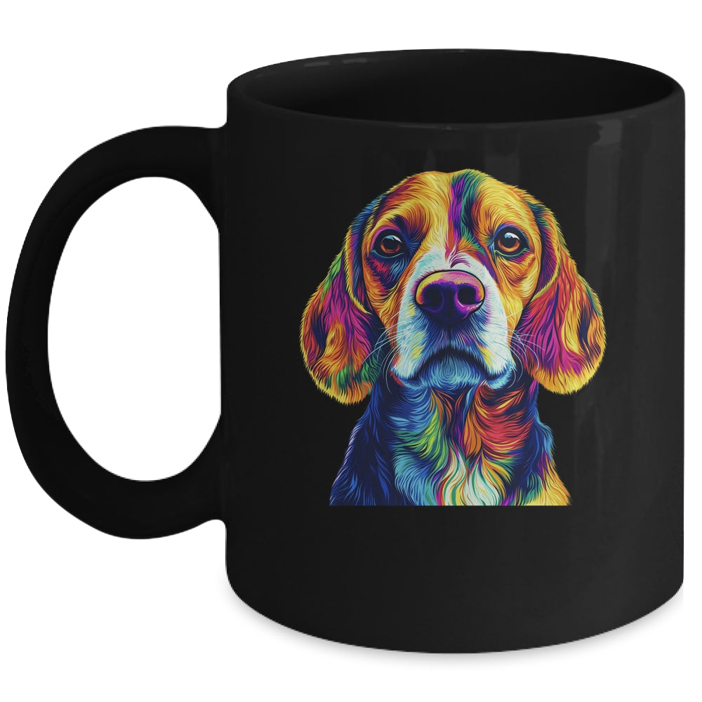 Beagle Dog Colorful Face Dog Lover Men Women Mug | teecentury