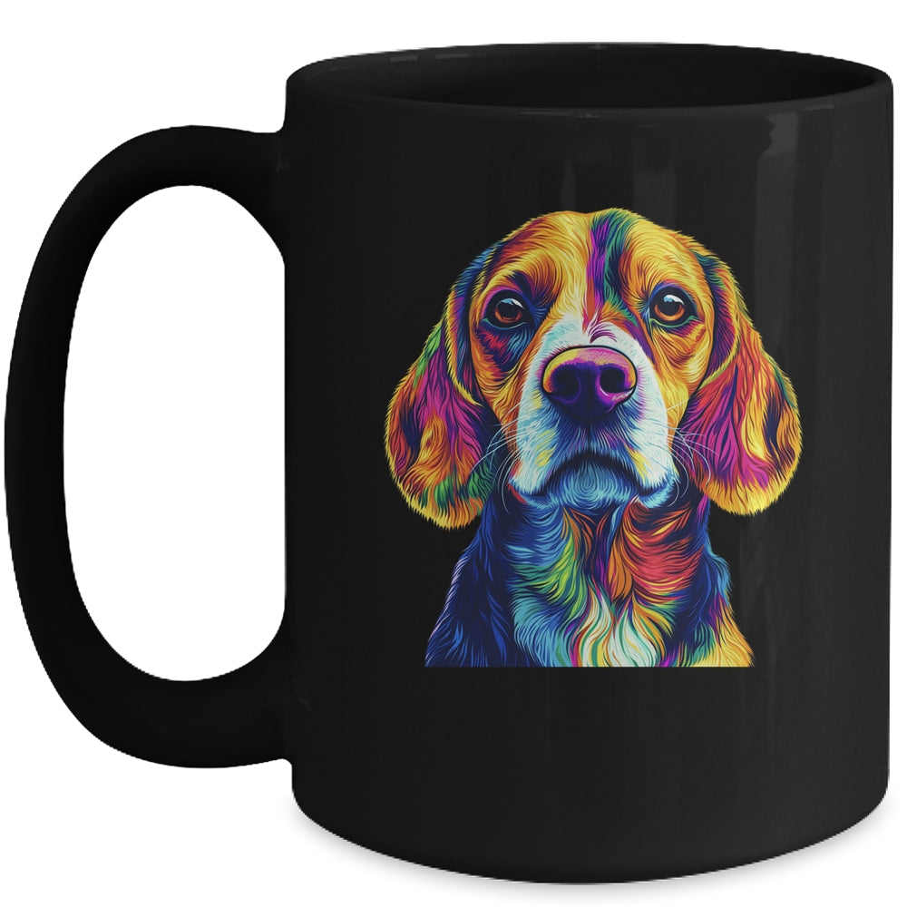 Beagle Dog Colorful Face Dog Lover Men Women Mug | teecentury