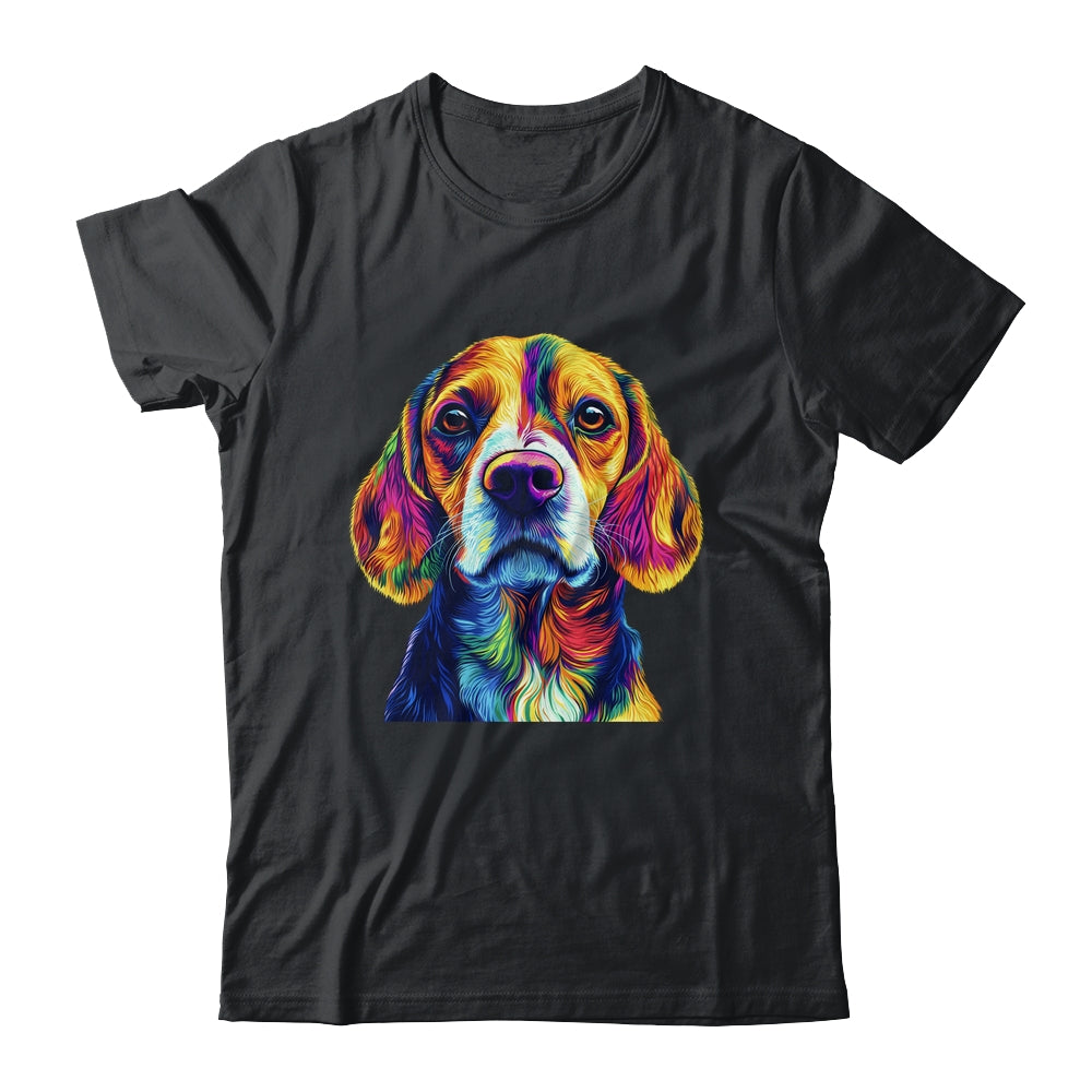 Beagle Dog Colorful Face Dog Lover Men Women Shirt & Tank Top | teecentury
