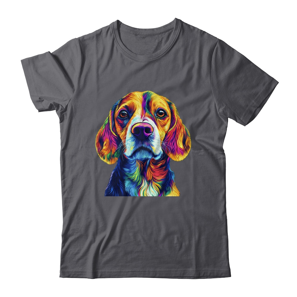 Beagle Dog Colorful Face Dog Lover Men Women Shirt & Tank Top | teecentury