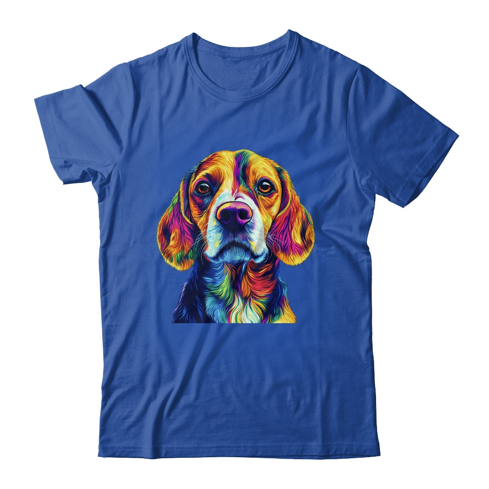 Beagle Dog Colorful Face Dog Lover Men Women Shirt & Tank Top | teecentury