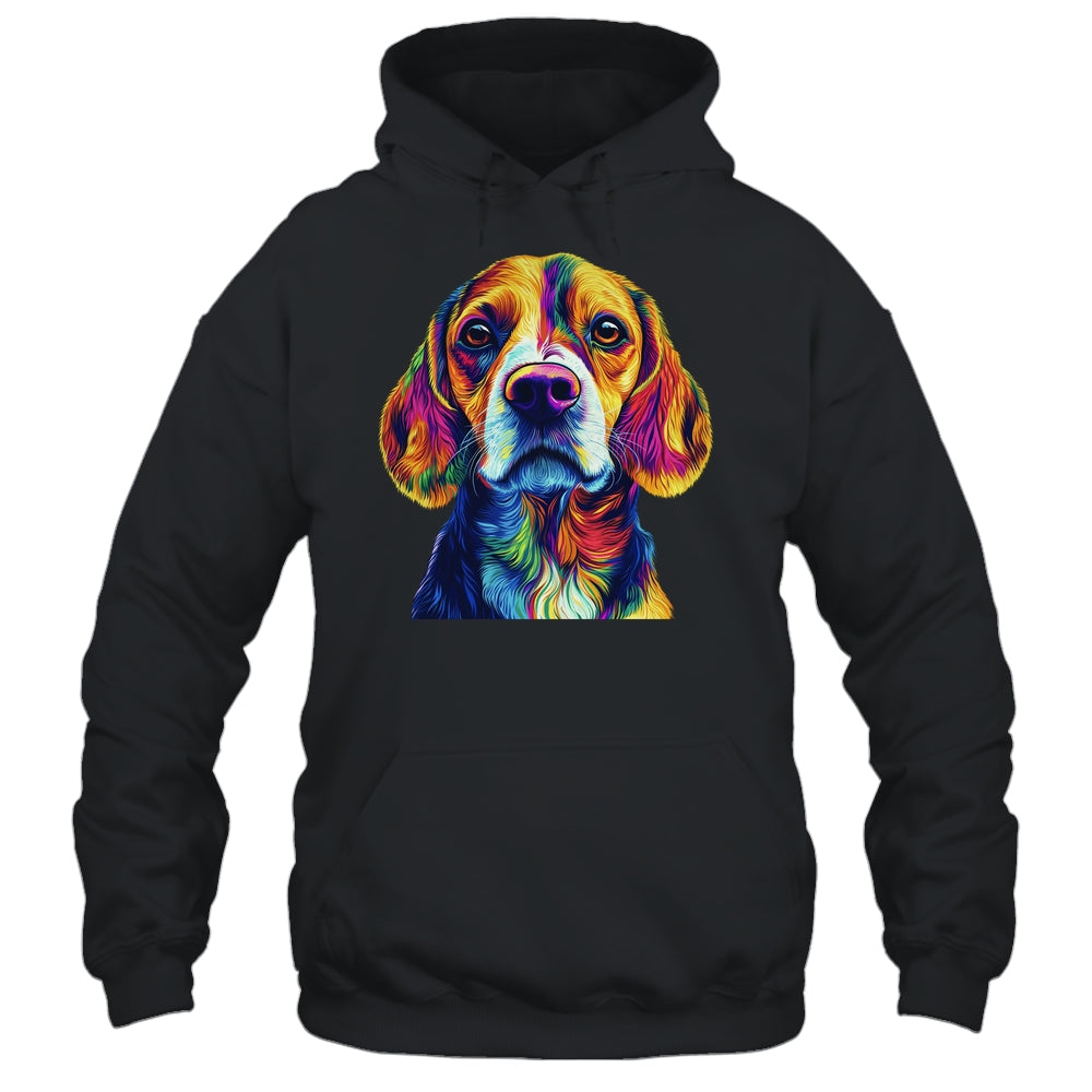 Beagle Dog Colorful Face Dog Lover Men Women Shirt & Tank Top | teecentury