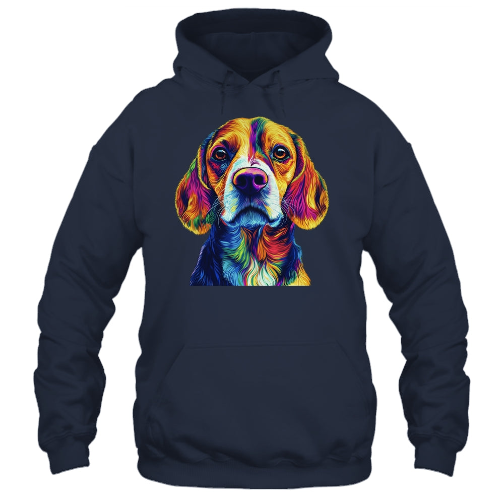 Beagle Dog Colorful Face Dog Lover Men Women Shirt & Tank Top | teecentury