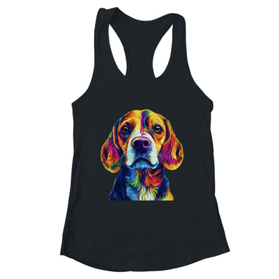 Beagle Dog Colorful Face Dog Lover Men Women Shirt & Tank Top | teecentury