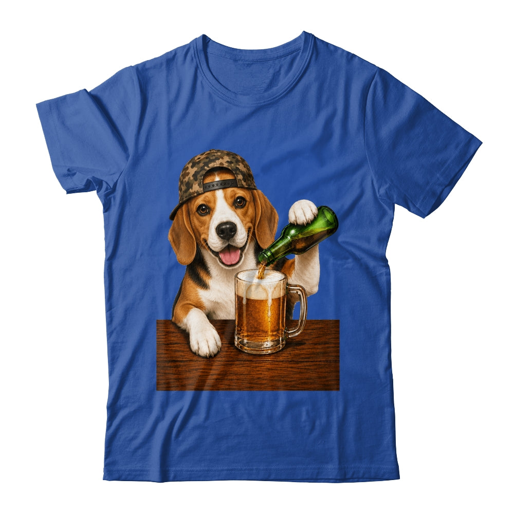 Beagle Drinking Beer Shirt Funny Fathers Day Dog Meme Shirt & Hoodie | teecentury