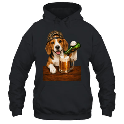 Beagle Drinking Beer Shirt Funny Fathers Day Dog Meme Shirt & Hoodie | teecentury