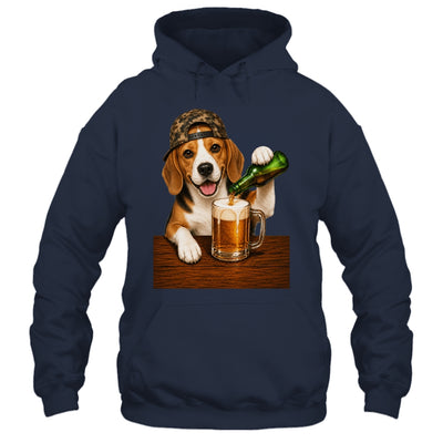 Beagle Drinking Beer Shirt Funny Fathers Day Dog Meme Shirt & Hoodie | teecentury