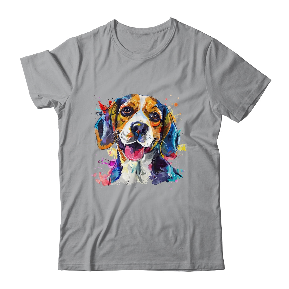 Beagle Mom Lover Puppy Dog Watercolor Tie Dye Painting Shirt & Tank Top | teecentury