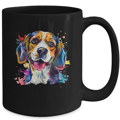 Beagle Mom Lover Puppy Dog Watercolor Tie Dye Painting Mug | teecentury