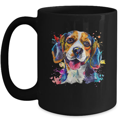 Beagle Mom Lover Puppy Dog Watercolor Tie Dye Painting Mug | teecentury