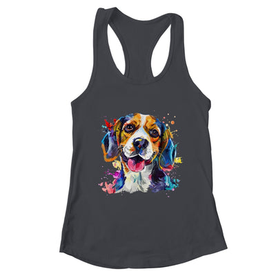 Beagle Mom Lover Puppy Dog Watercolor Tie Dye Painting Shirt & Tank Top | teecentury