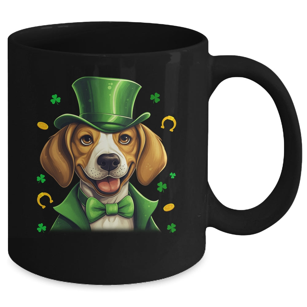 Beagle St Patricks Day Leprechaun Shamrock Irish Mug | teecentury