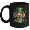 Beagle St Patricks Day Leprechaun Shamrock Irish Mug | teecentury