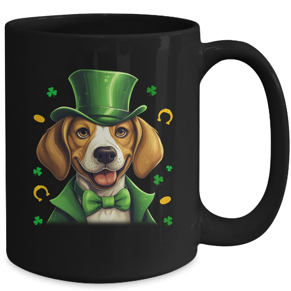 Beagle St Patricks Day Leprechaun Shamrock Irish Mug | teecentury