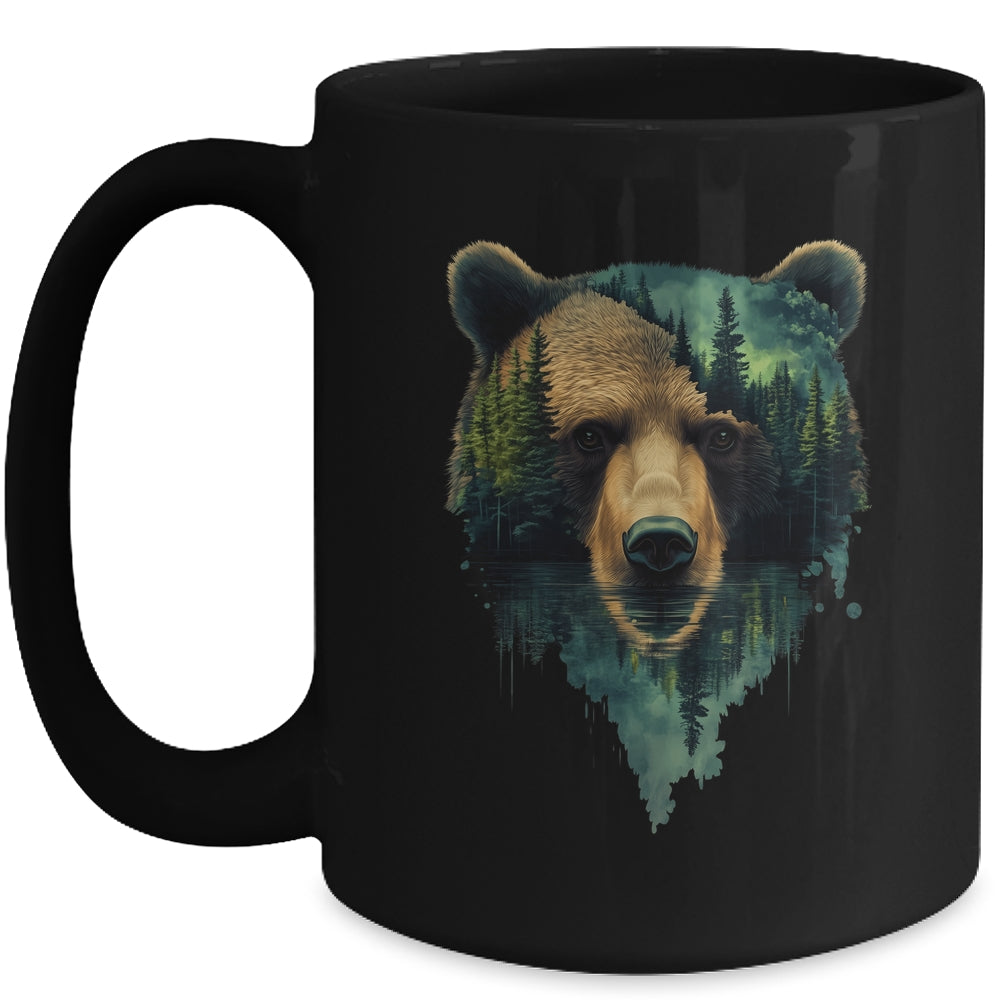 Bear Artwork Portrait Wildlife Forest Nature Lover Art Mug | teecentury