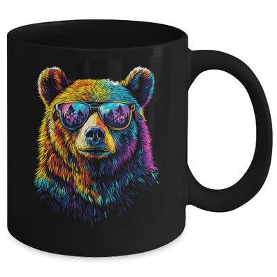 Bear Wearing Sunglasses Wildlife Graphic Colorful Bear Lover Mug | teecentury