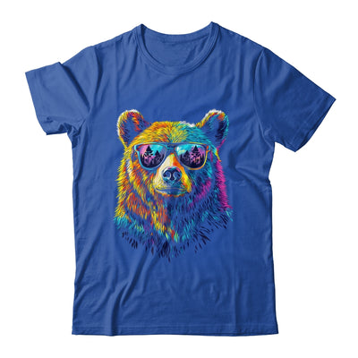Bear Wearing Sunglasses Wildlife Graphic Colorful Bear Lover Shirt & Hoodie | teecentury