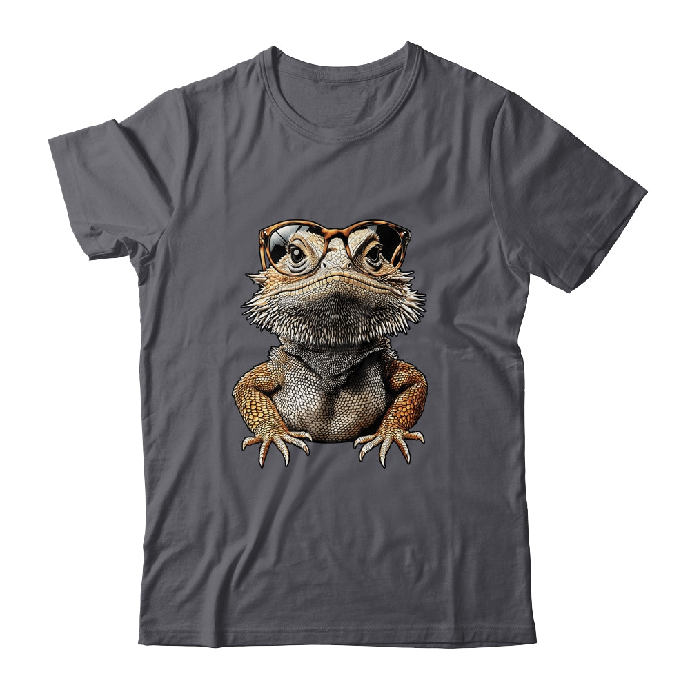 Bearded Dragon Animal Nerdy Glasses Bearded Dragon Design Shirt & Tank Top | teecentury