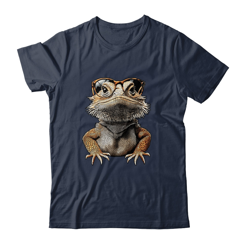 Bearded Dragon Animal Nerdy Glasses Bearded Dragon Design Shirt & Tank Top | teecentury