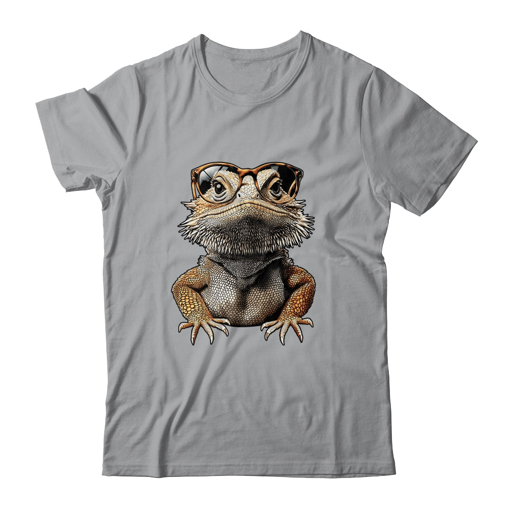 Bearded Dragon Animal Nerdy Glasses Bearded Dragon Design Shirt & Tank Top | teecentury
