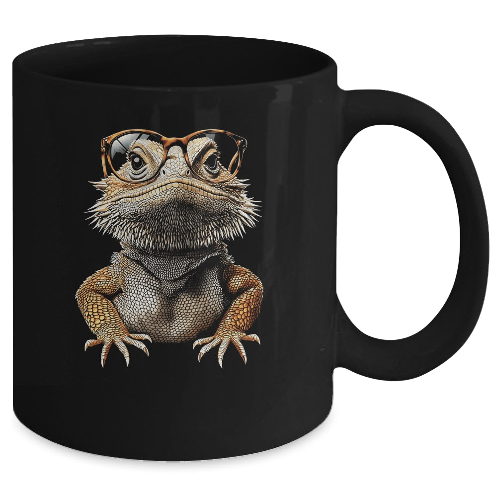 Bearded Dragon Animal Nerdy Glasses Bearded Dragon Design Mug | teecentury