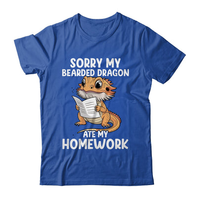 Bearded Dragon Ate Homework Funny Bearded Boys Girls Kids Shirt & Tank Top | teecentury