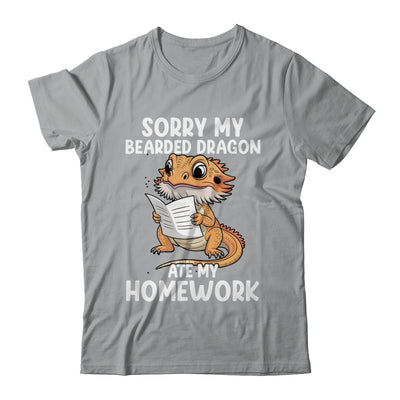 Bearded Dragon Ate Homework Funny Bearded Boys Girls Kids Shirt & Tank Top | teecentury