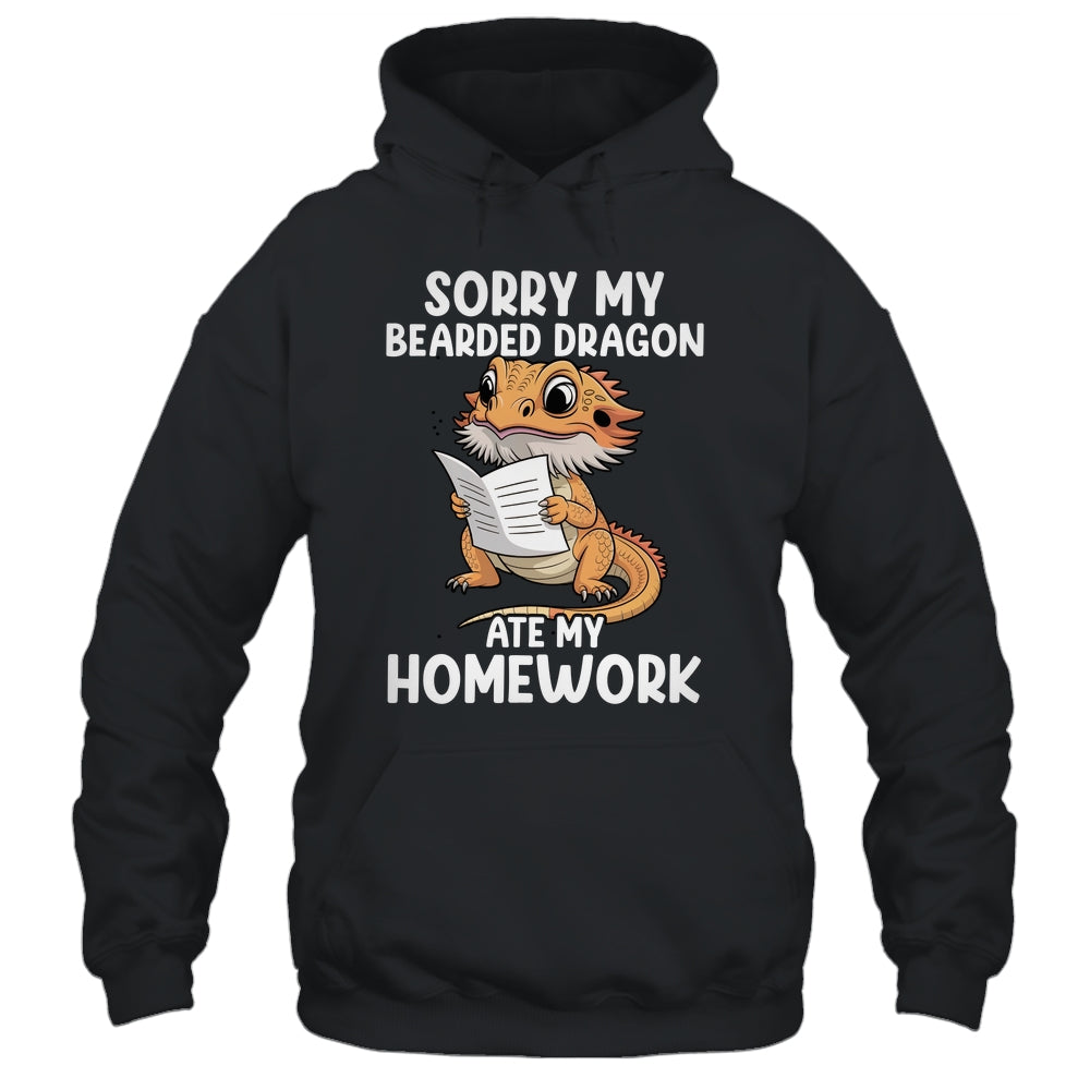 Bearded Dragon Ate Homework Funny Bearded Boys Girls Kids Shirt & Tank Top | teecentury