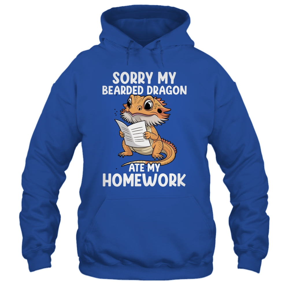 Bearded Dragon Ate Homework Funny Bearded Boys Girls Kids Shirt & Tank Top | teecentury
