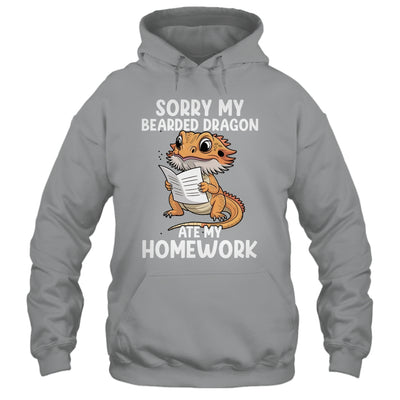 Bearded Dragon Ate Homework Funny Bearded Boys Girls Kids Shirt & Tank Top | teecentury
