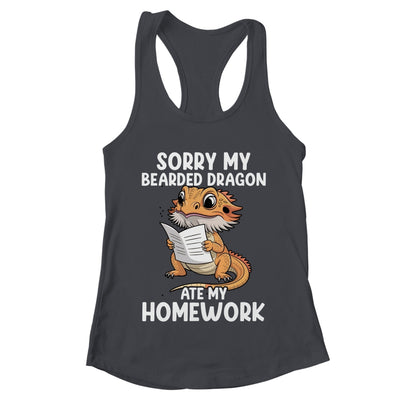 Bearded Dragon Ate Homework Funny Bearded Boys Girls Kids Shirt & Tank Top | teecentury