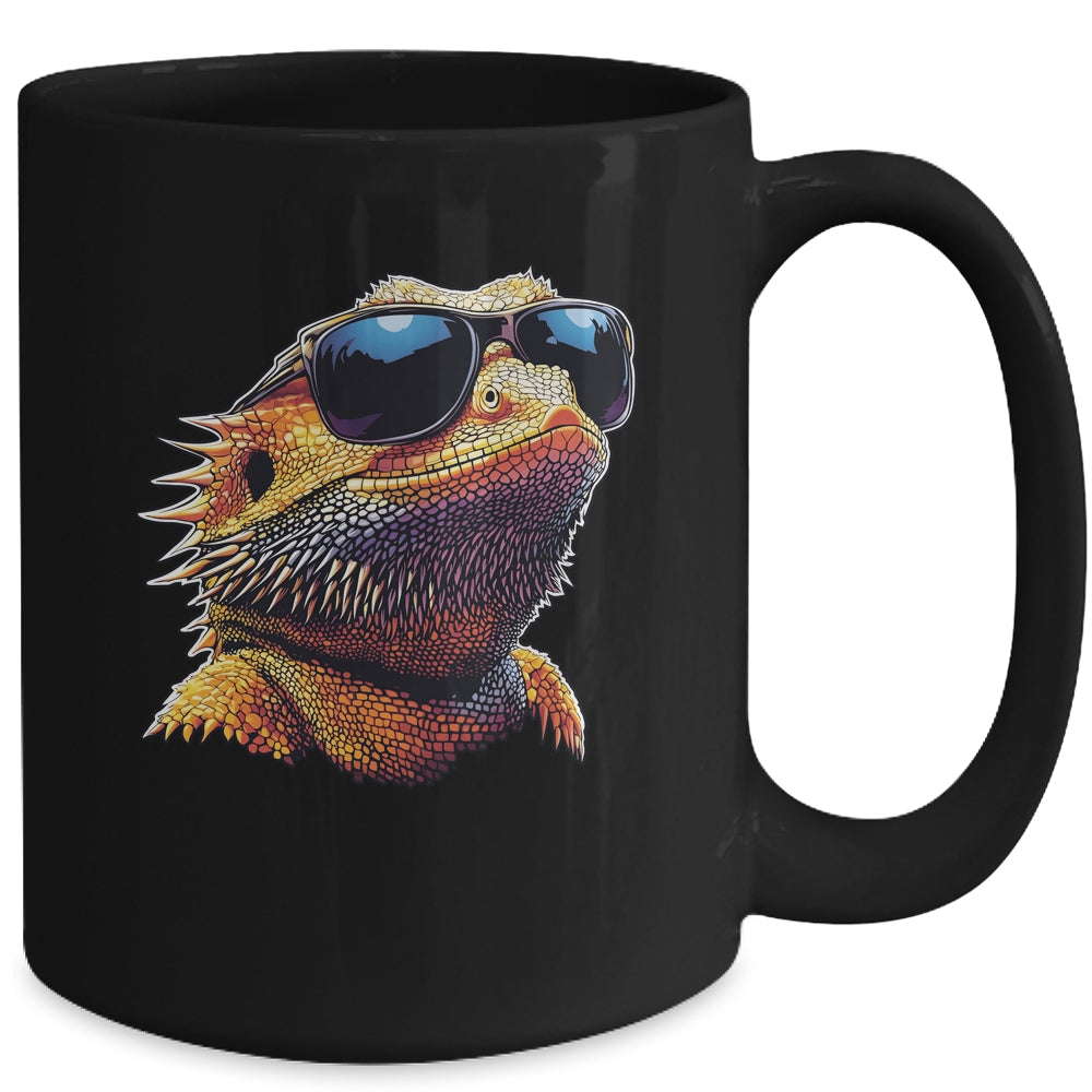 Bearded Dragon Lover Bearded Dragon Sunglasses Art Men Women Mug | teecentury