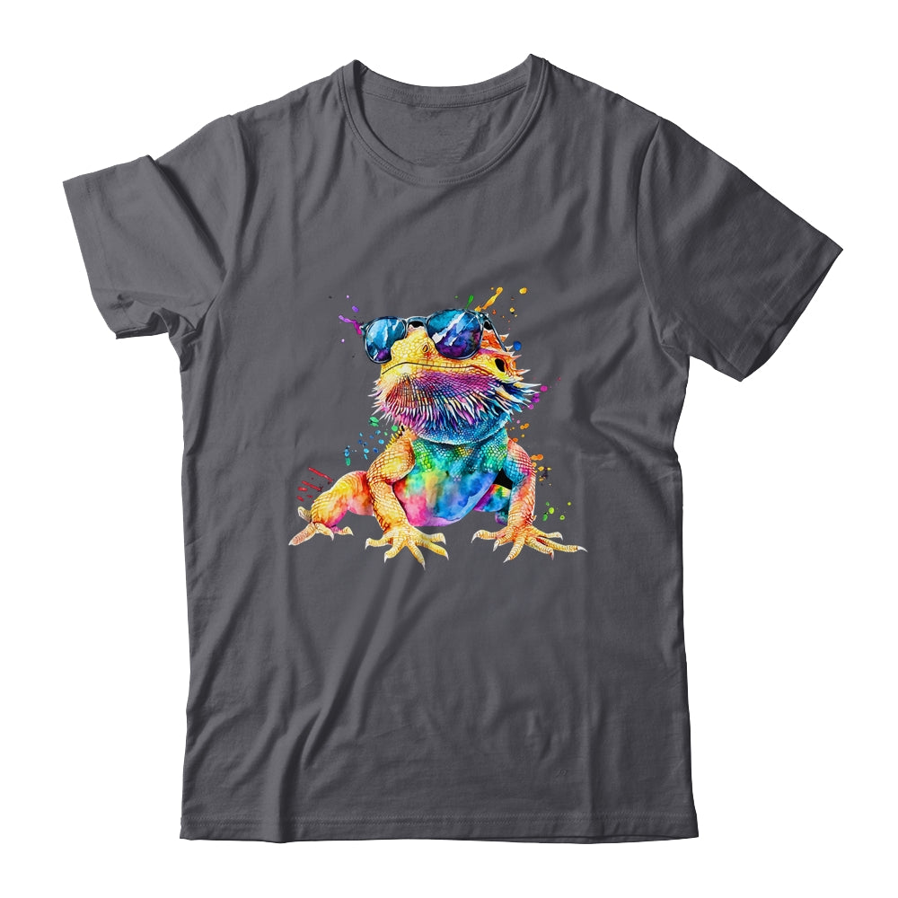 Bearded Dragon Men Women Boys Girls Colorful Watercolor Shirt & Tank Top | teecentury