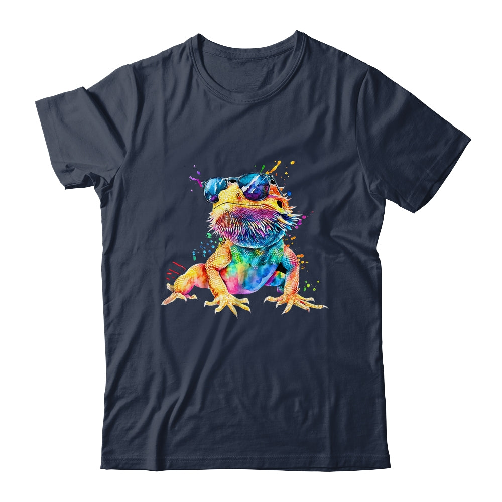 Bearded Dragon Men Women Boys Girls Colorful Watercolor Shirt & Tank Top | teecentury