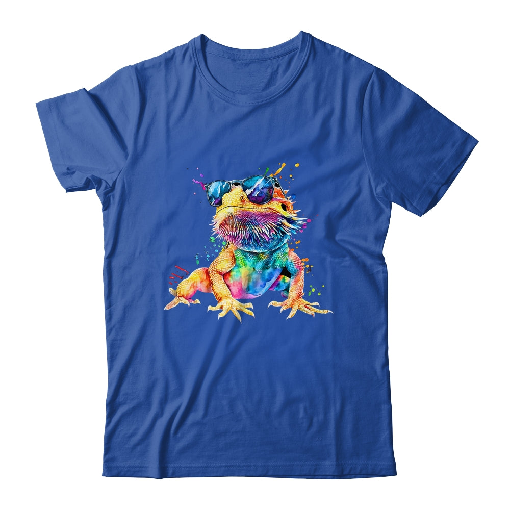 Bearded Dragon Men Women Boys Girls Colorful Watercolor Shirt & Tank Top | teecentury