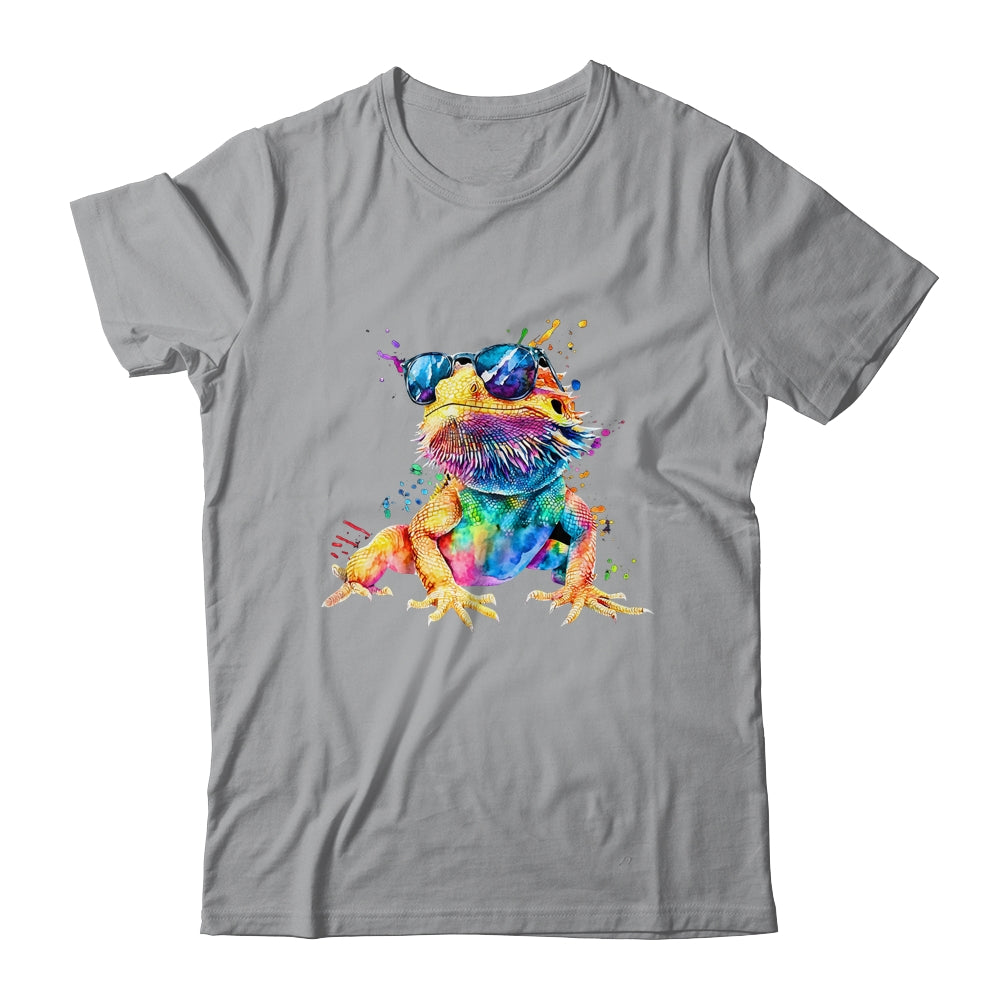 Bearded Dragon Men Women Boys Girls Colorful Watercolor Shirt & Tank Top | teecentury