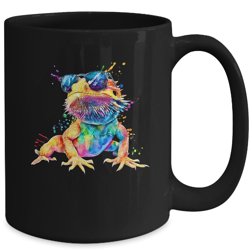 Bearded Dragon Men Women Boys Girls Colorful Watercolor Mug | teecentury