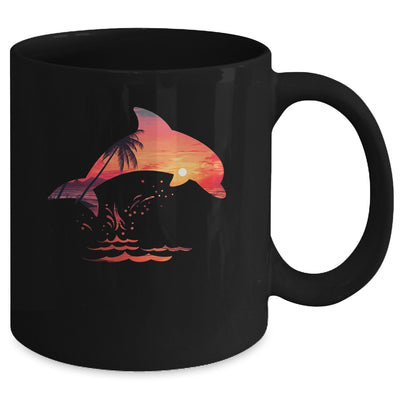 Beautiful Dolphin Sunset Colorful Sunrise Dolphin Silhouette Mug | teecentury