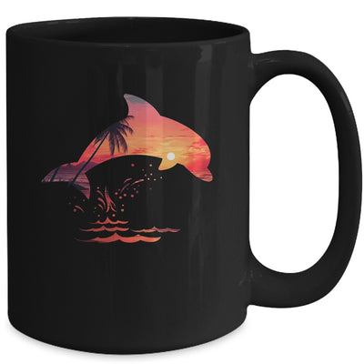 Beautiful Dolphin Sunset Colorful Sunrise Dolphin Silhouette Mug | teecentury