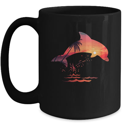 Beautiful Dolphin Sunset Colorful Sunrise Dolphin Silhouette Mug | teecentury