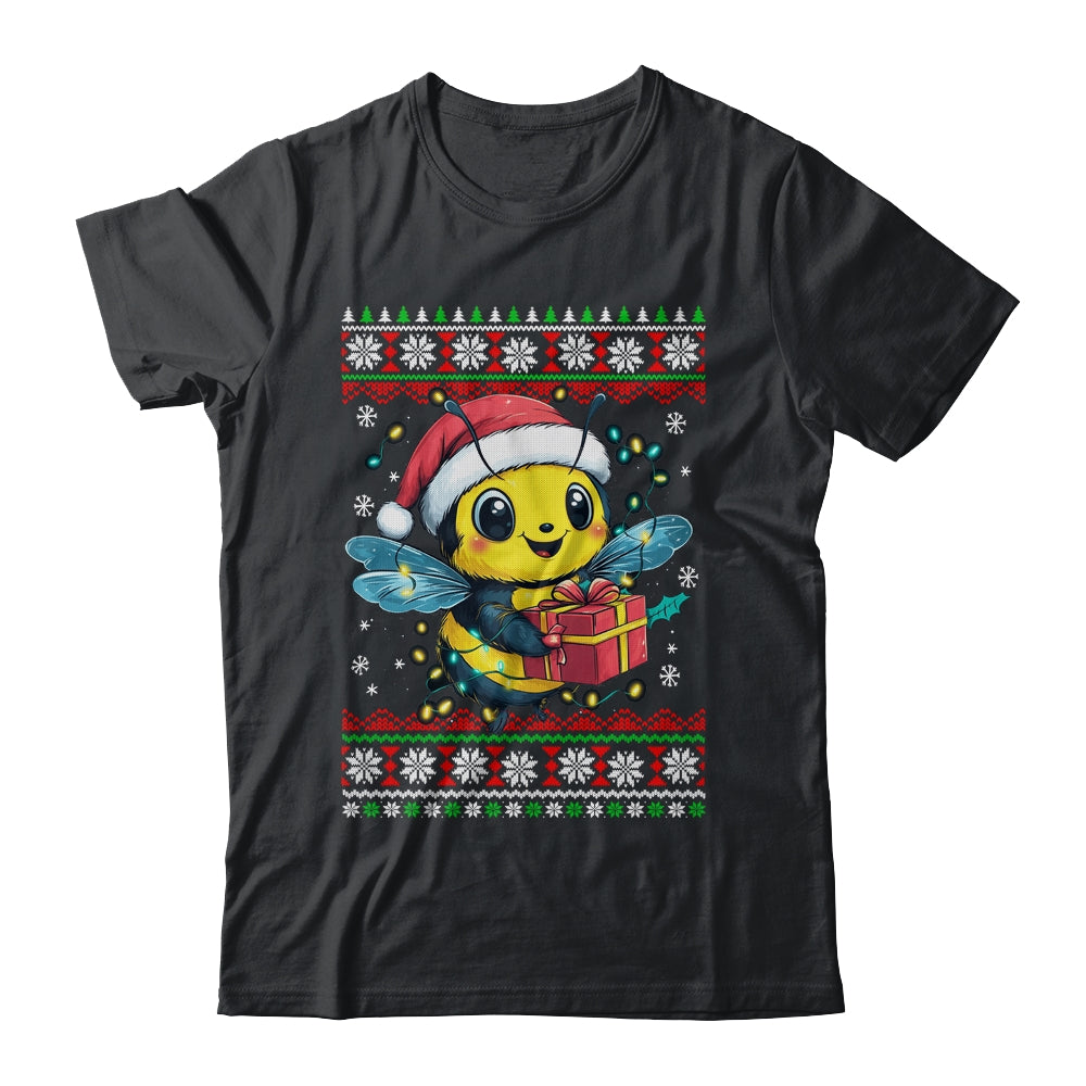 Bee Christmas Ugly Christmas Santa Hat Xmas For Bees Lover Shirt & Sweatshirt | teecentury