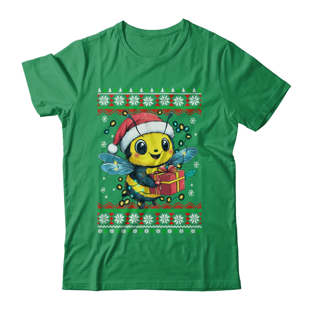 Bee Christmas Ugly Christmas Santa Hat Xmas For Bees Lover Shirt & Sweatshirt | teecentury