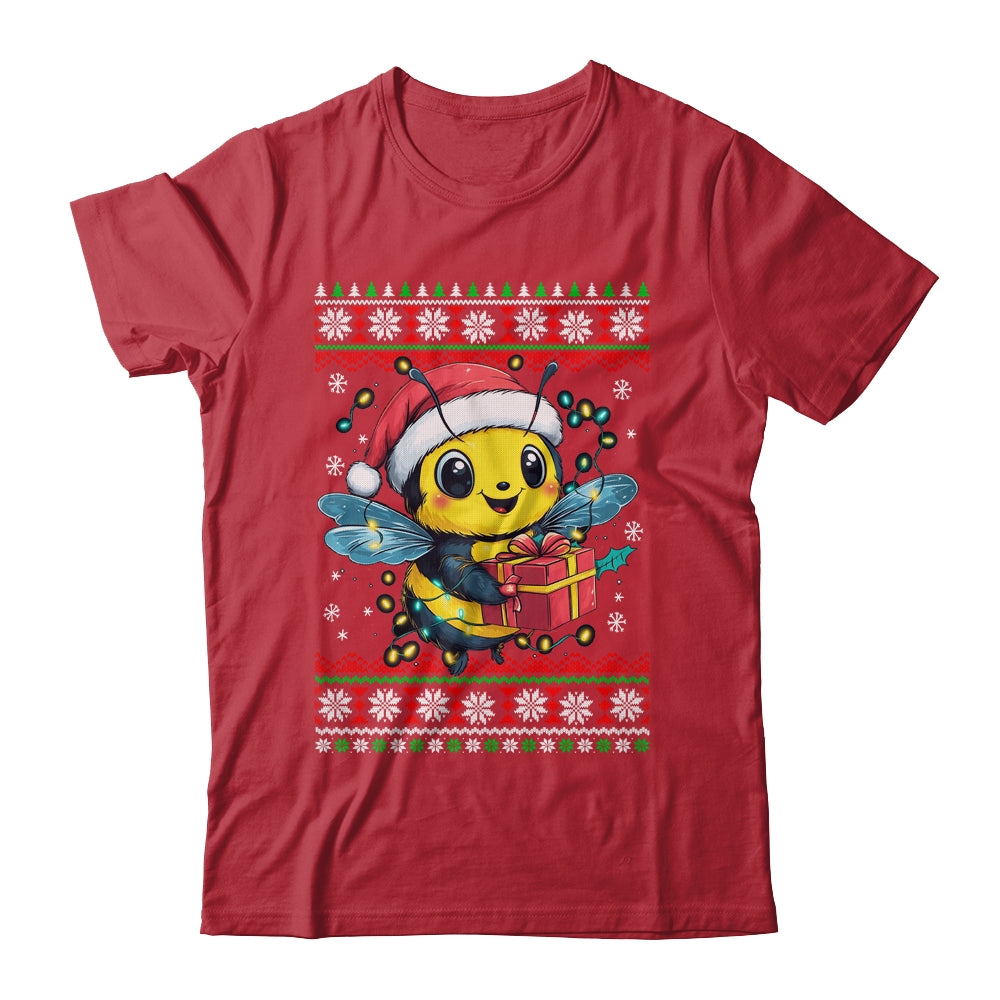 Bee Christmas Ugly Christmas Santa Hat Xmas For Bees Lover Shirt & Sweatshirt | teecentury
