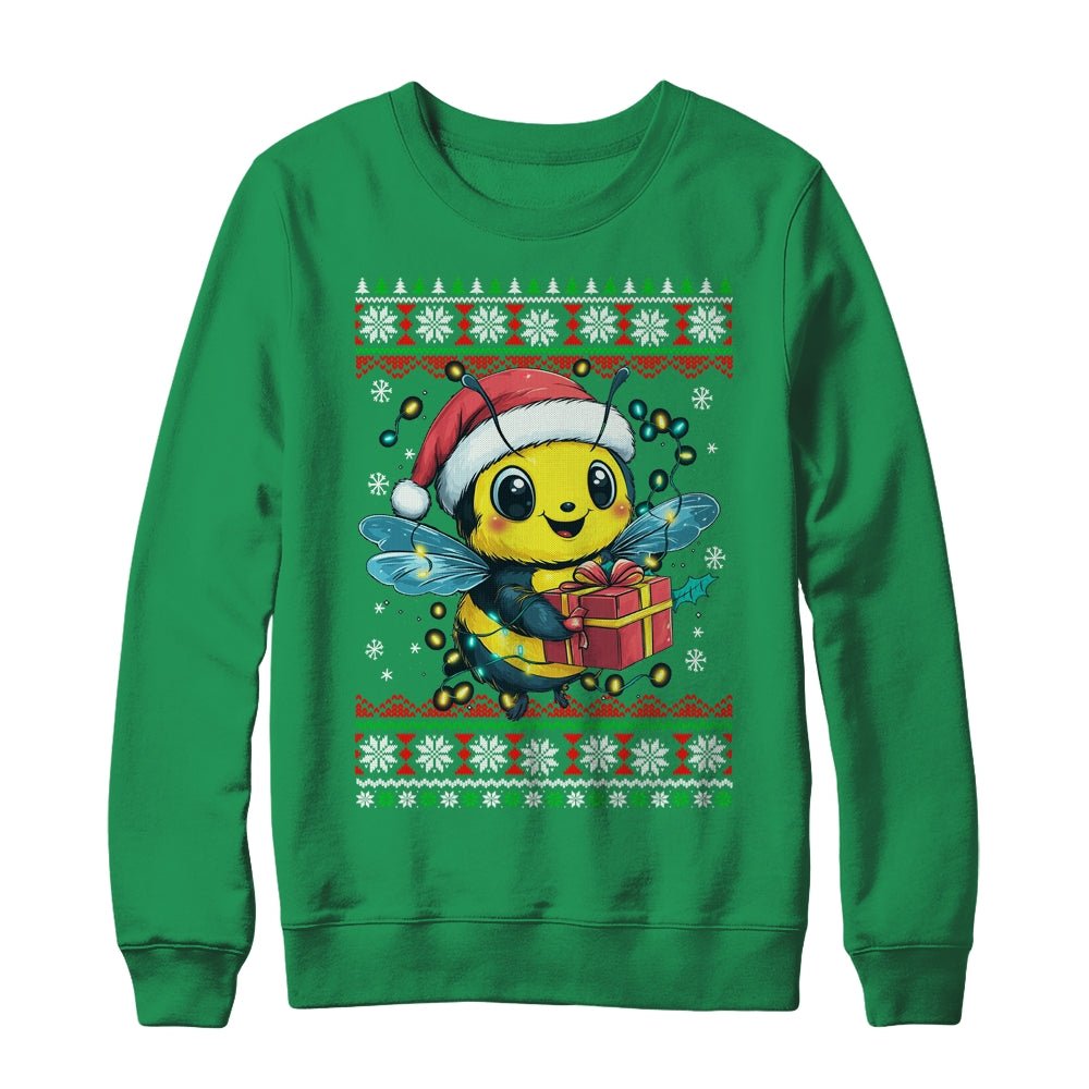 Bee Christmas Ugly Christmas Santa Hat Xmas For Bees Lover Shirt & Sweatshirt | teecentury